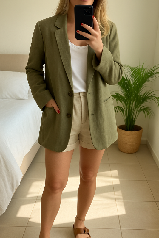 Blazer vert kaki H&M – Taille 40