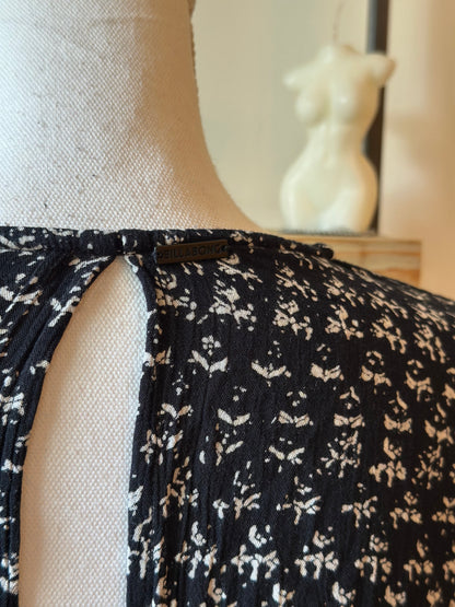 Robe cache-cœur imprimé noir et blanc T.34