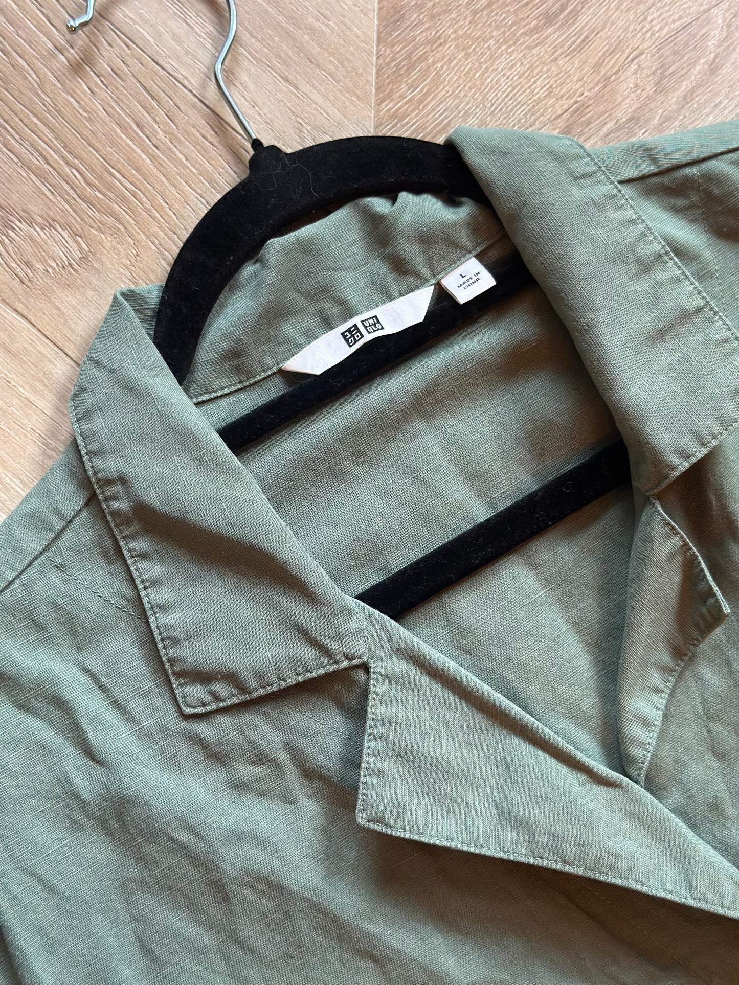 Combishort kaki en lin T.40