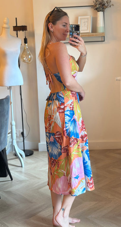 Robe dos nu imprimé fleuri T.34/36