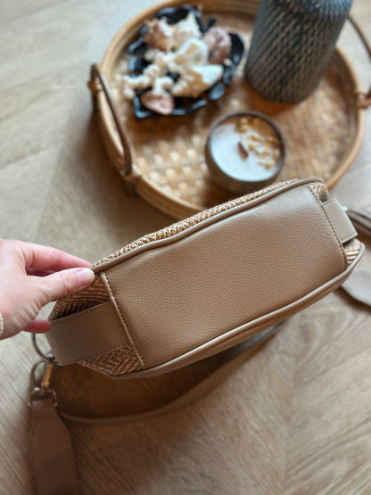 Sac à bandoulière modèle trotteur Armel beige