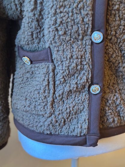 Veste Teddy effet mouton marron neuf T.36/38