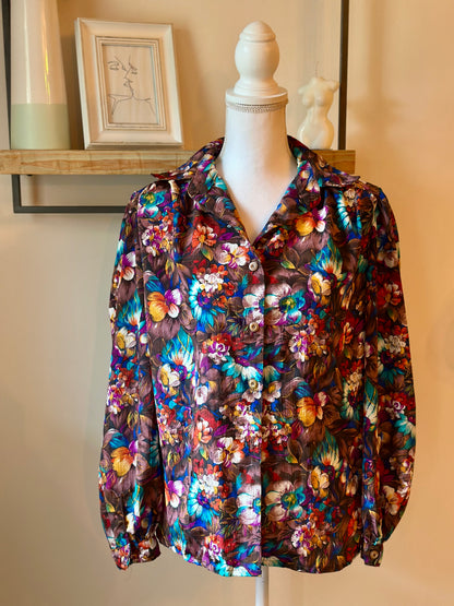Chemise vintage fleurie fluide – T.U (36 à 44)