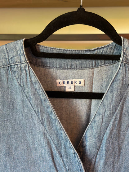 Combinaison denim bleu coton style casual chic T.34