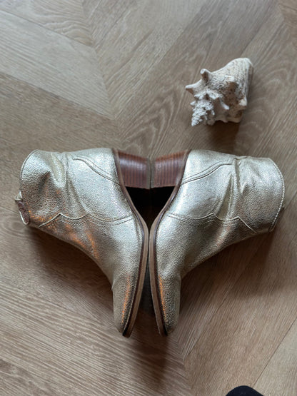 Bottines cuir doré – fabriquées au Portugal T.37