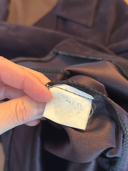 Veste vintage velours violine brodée – Taille 40/42 – Made in France