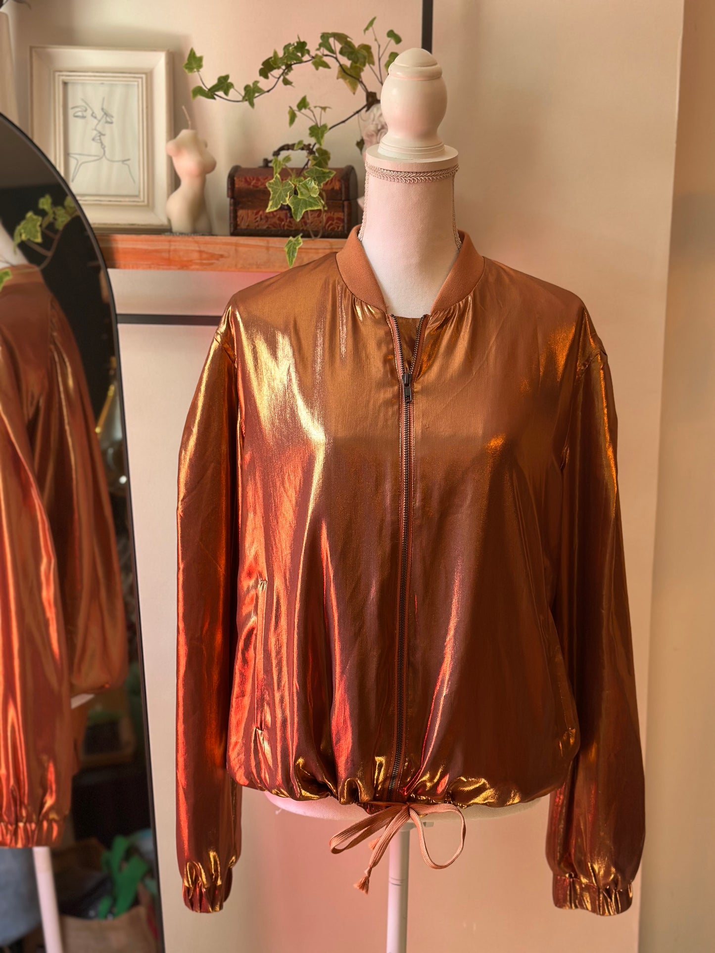 Veste bomber cuivre doré T.38