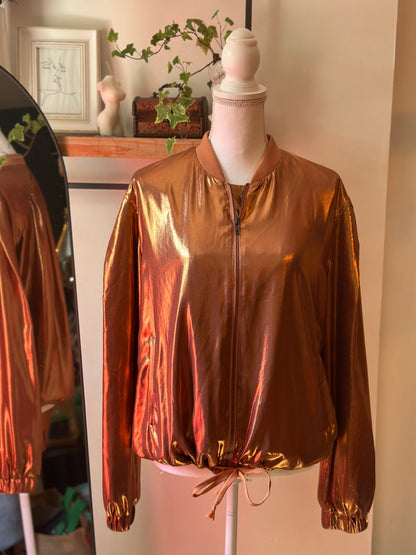 Veste bomber cuivre doré T.38