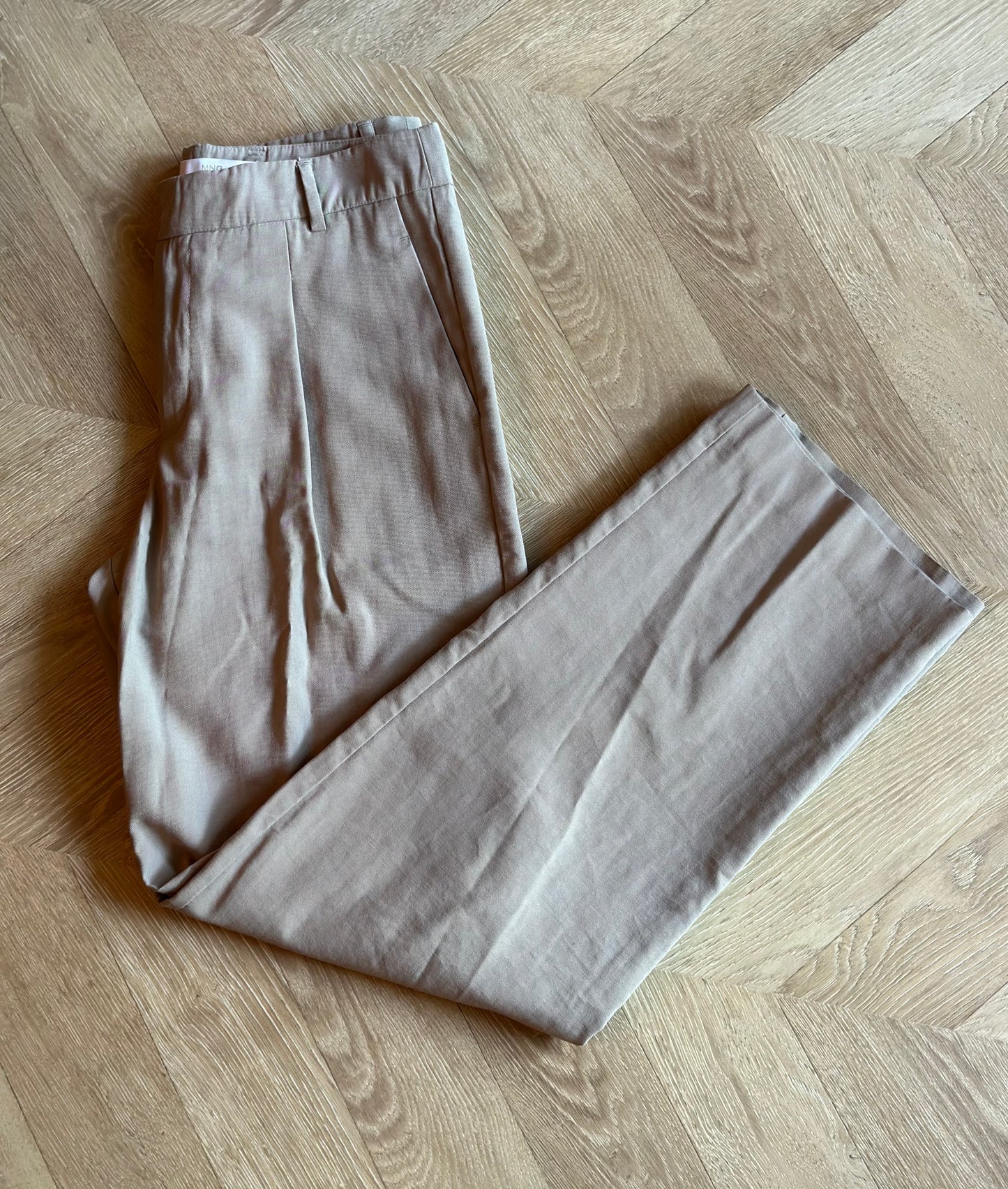 Pantalon tailleur fluide beige T.38