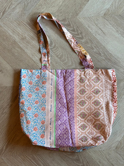 Sac tote bag imprimé fleuri patchwork neuf