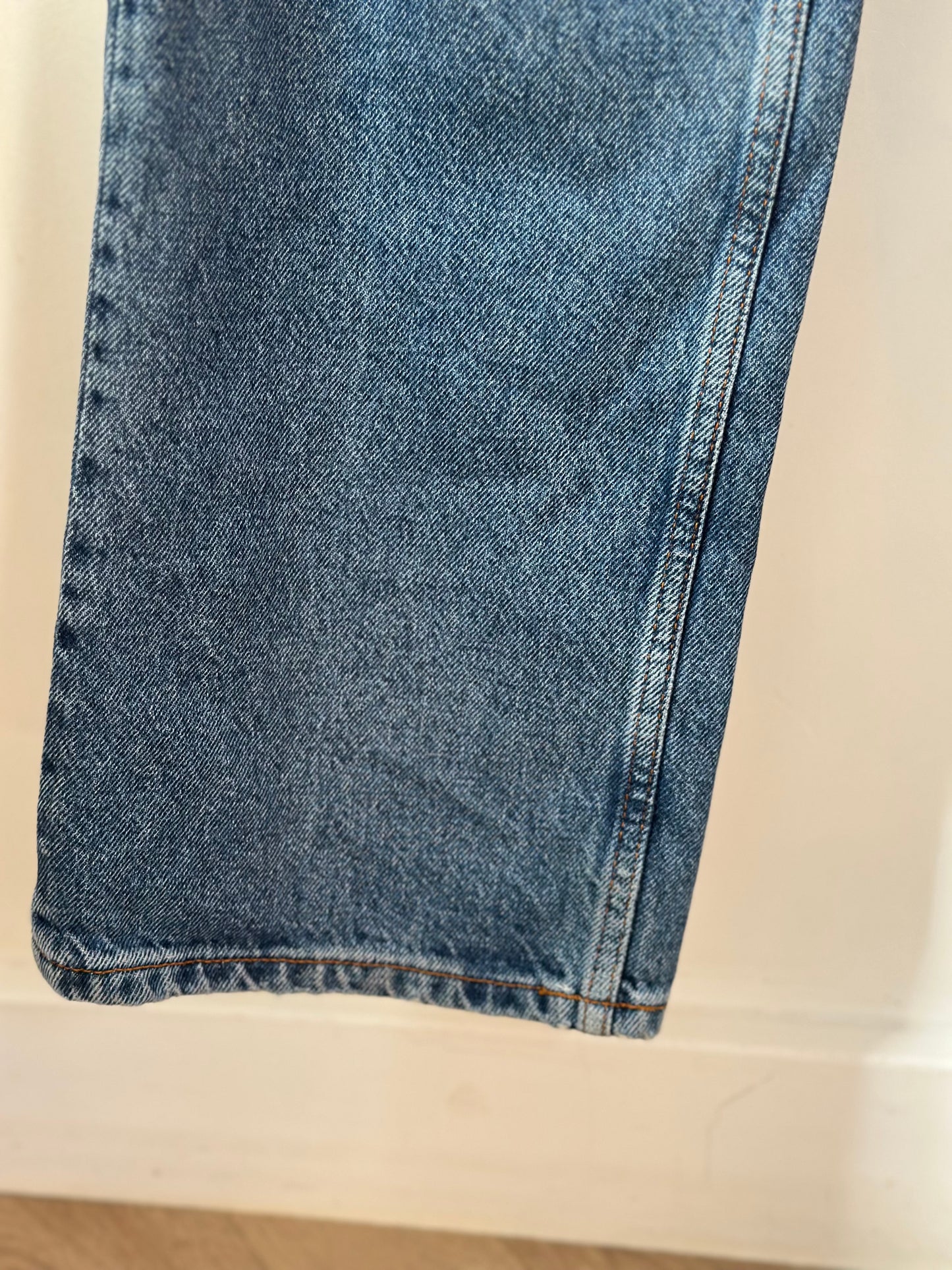 Jean droit bleu denim T.38