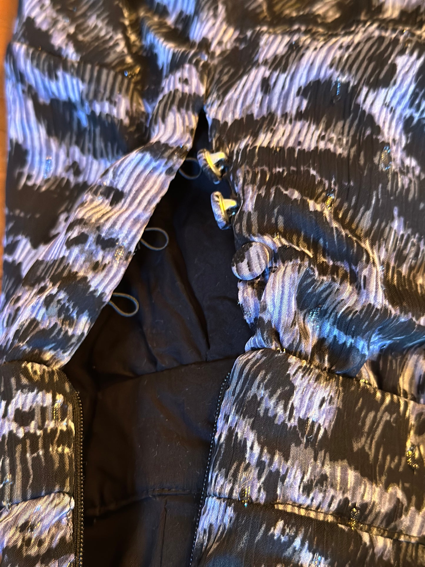 Robe drapée imprimé abstrait T.38