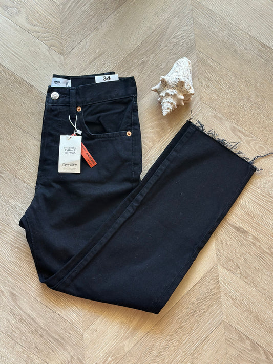 Jean droit cropped noir modèle Havana T.34 neuf avec étiquette