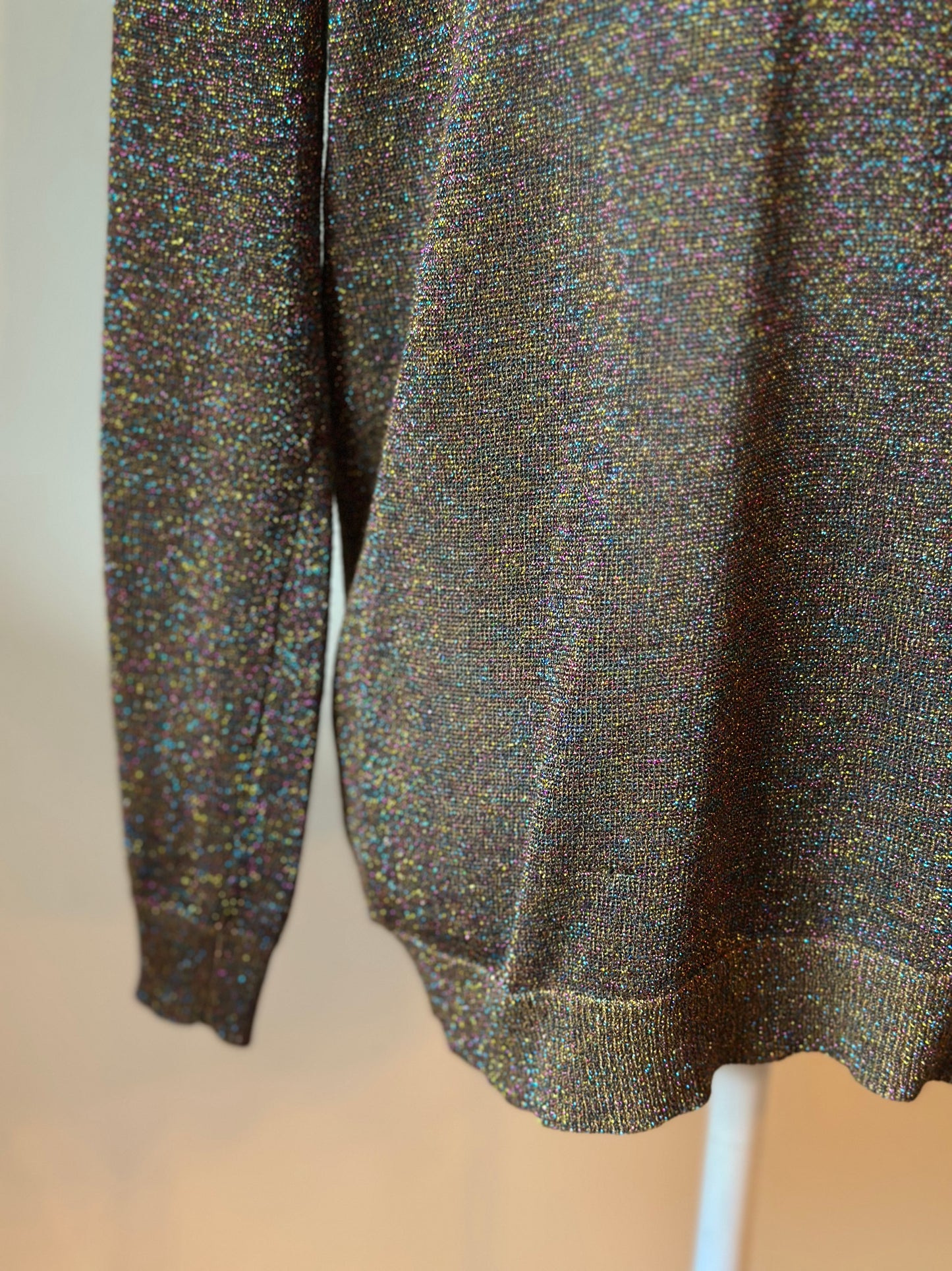 Pull fin maille lurex multicolore laine & tencel T.34/36