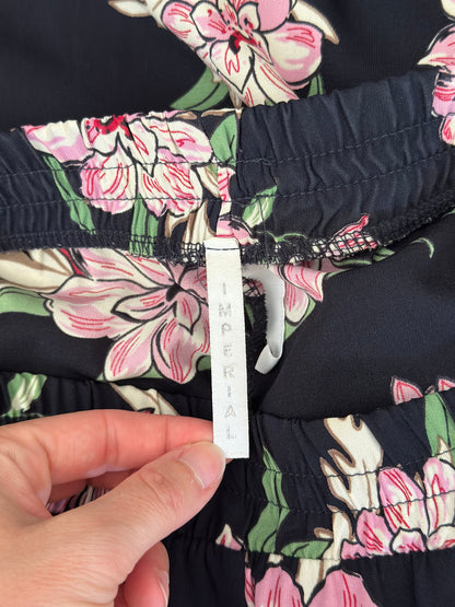 Pantalon d’été fluide fleuri rose clair T.36