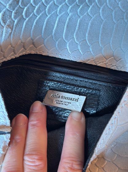 Sac à bandoulière en cuir blanc en cuir fabriqué en Italie