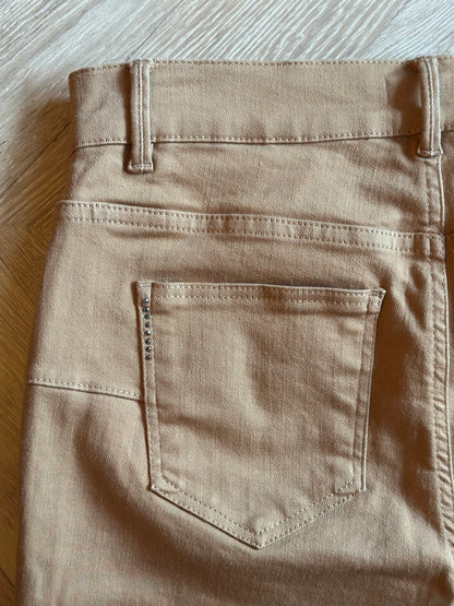 Pantalon flare beige coton stretch T.38