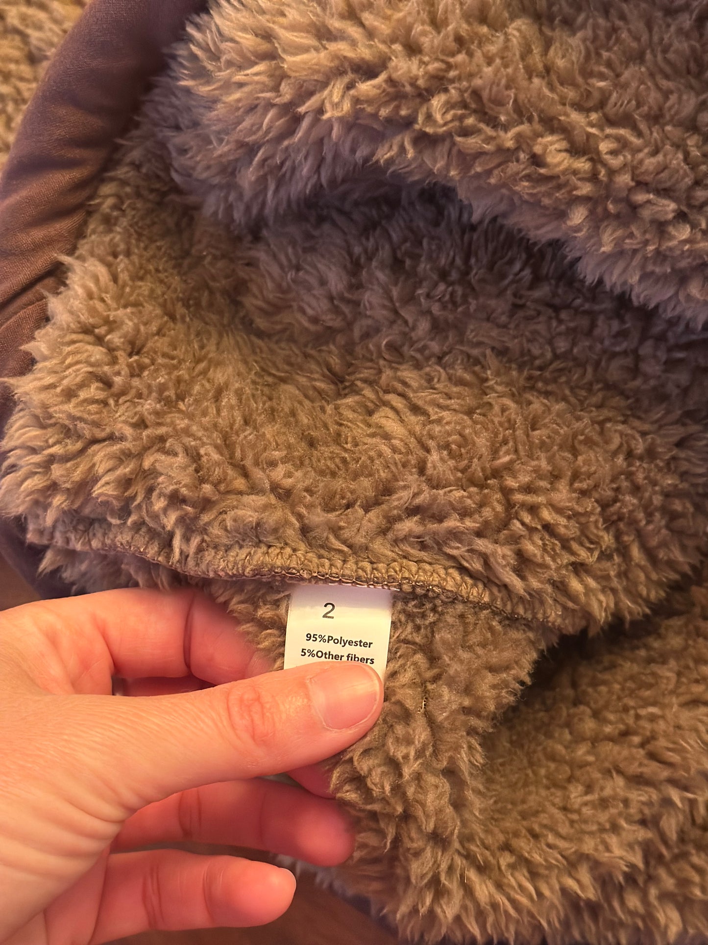 Veste Teddy effet mouton marron neuf T.36/38