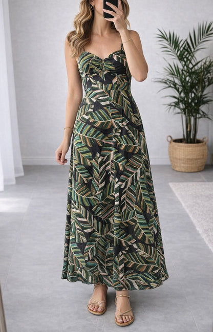 Robe longue Green Aloha T.38