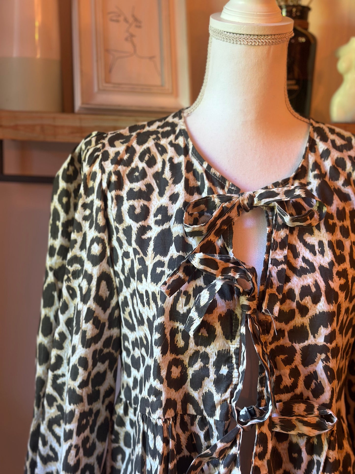 Blouse léopard en coton T.U