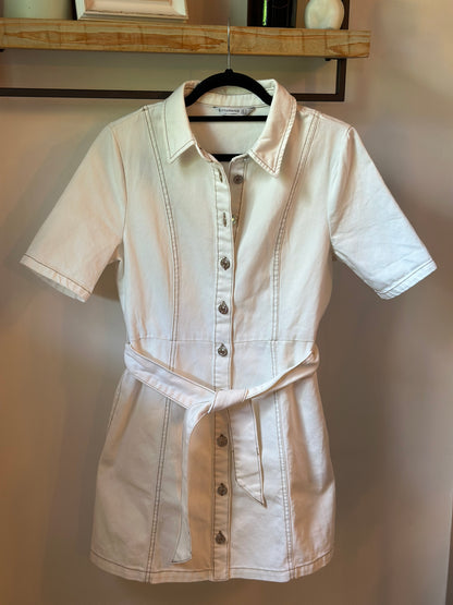 Robe chemise en jean écru T.36
