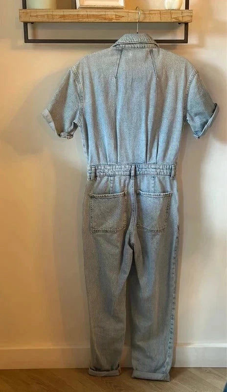 Combinaison jean bleu clair neuf T.34