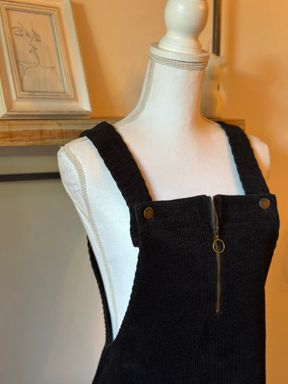 Robe salopette velours noir T.34