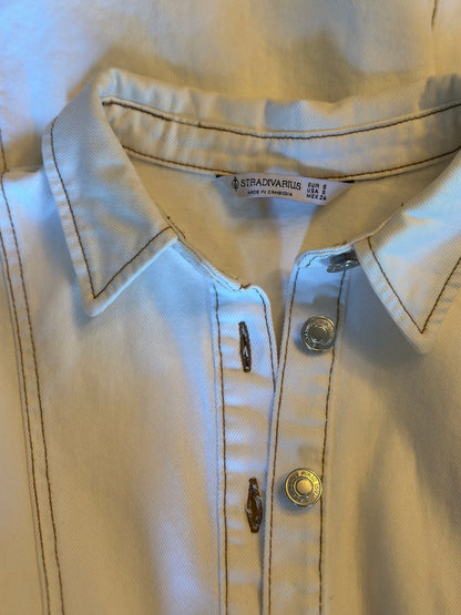 Robe chemise en jean écru T.36