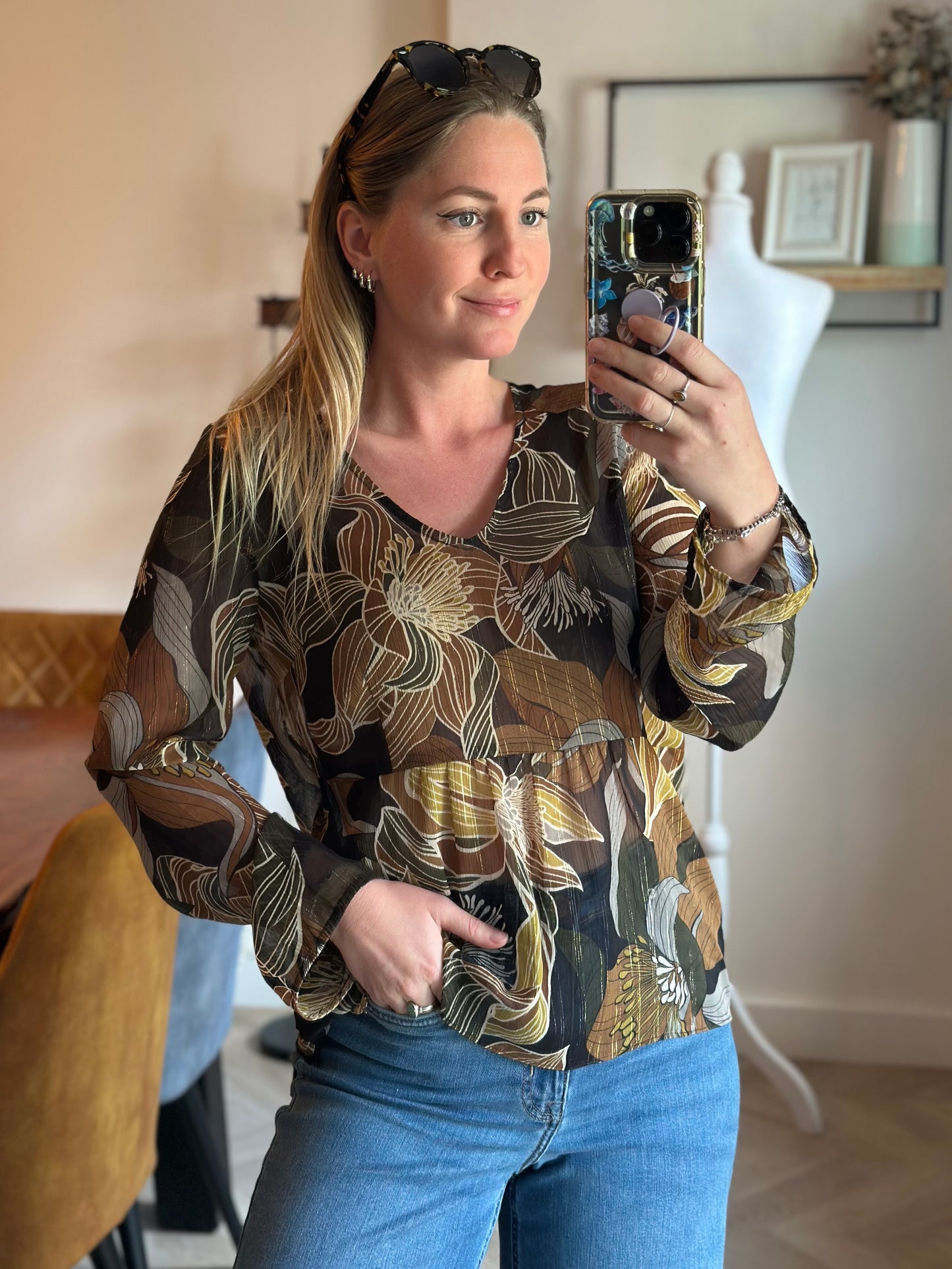 Blouse imprimé floral T.36