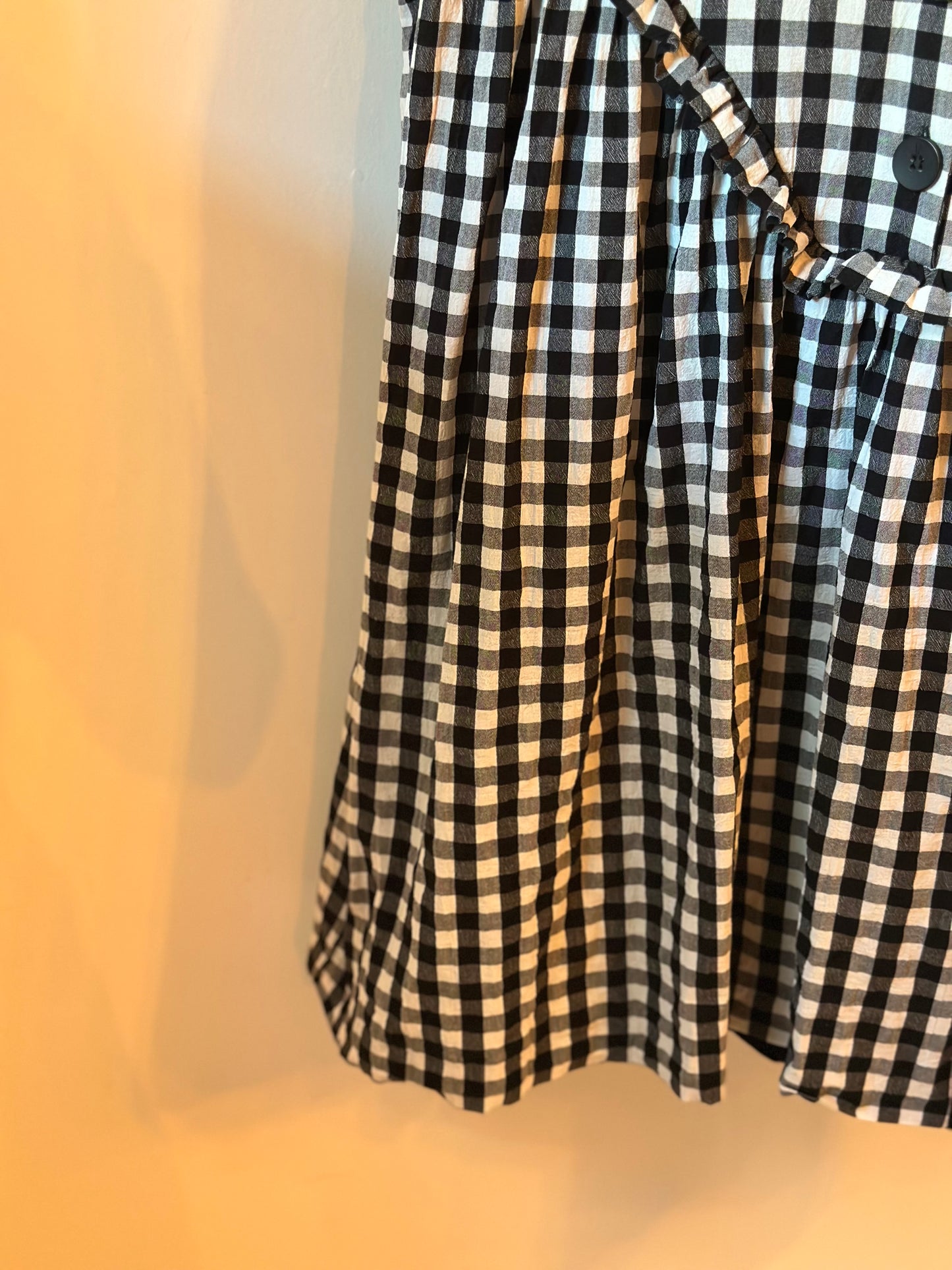 Combishort façon robe vichy noir et blanc T.40