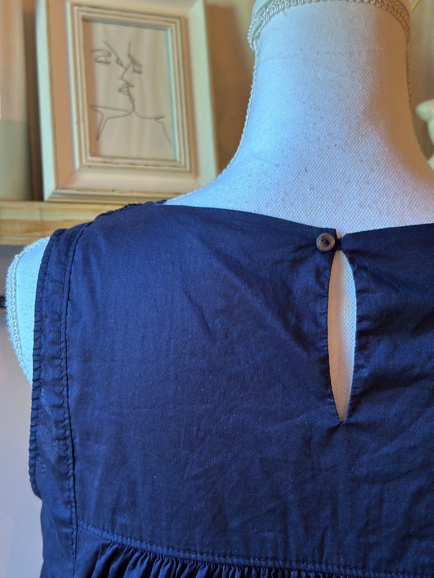 Blouse en coton brodé T.36
