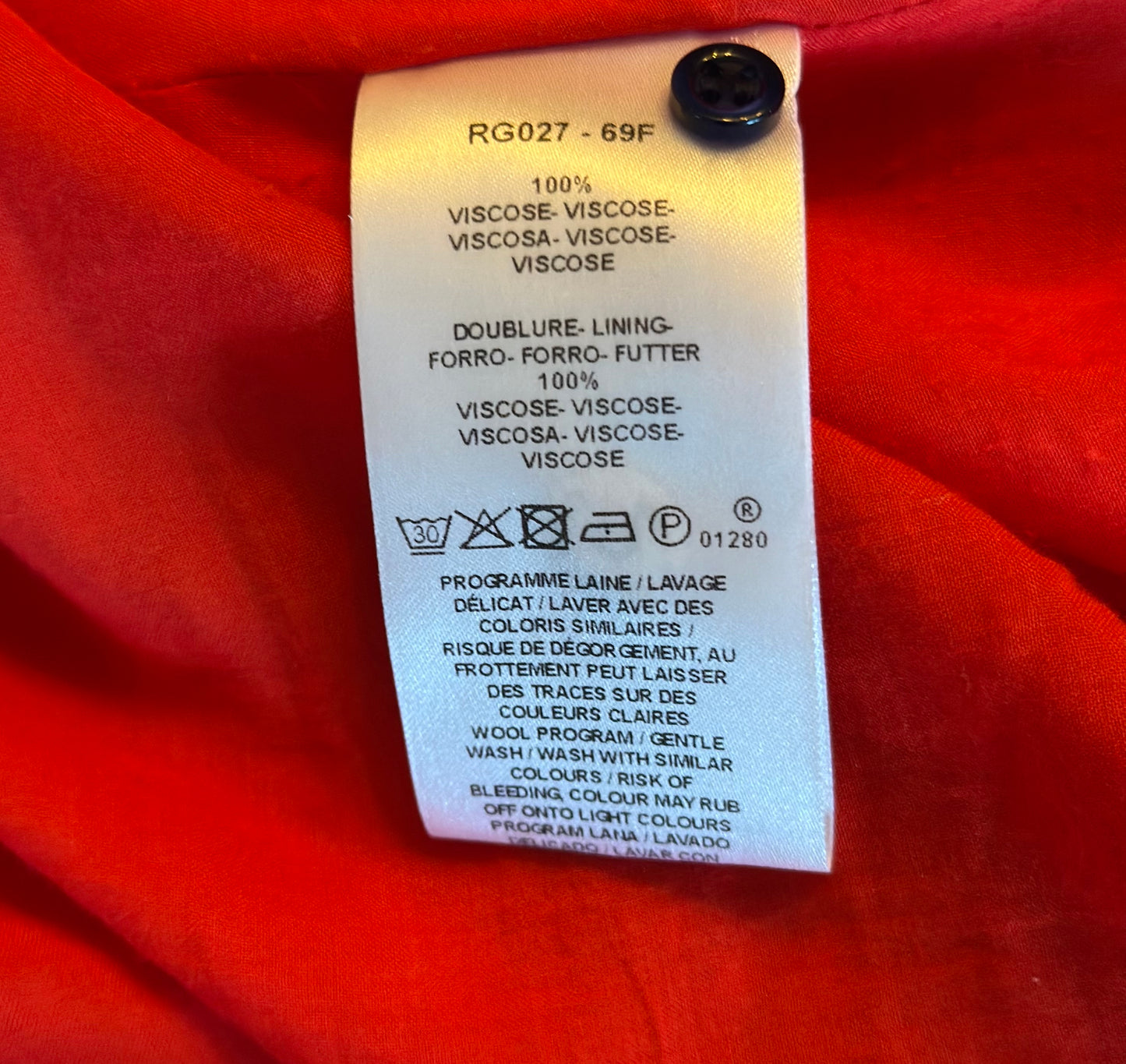 Robe fluide imprimé fleuri rouge et bleu T.42