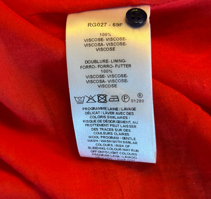 Robe fluide imprimé fleuri rouge et bleu T.42