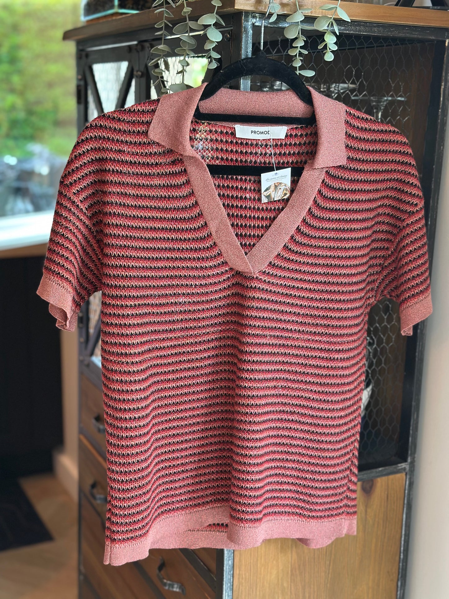 Pull polo pailleté T.38