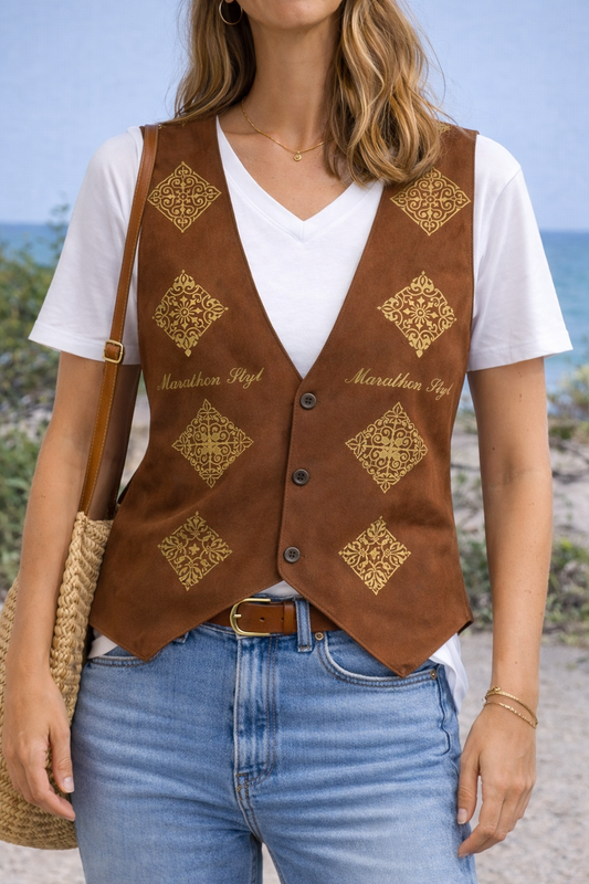 Gilet veston sans manches vintage, fabriqué en France, T.36/38
