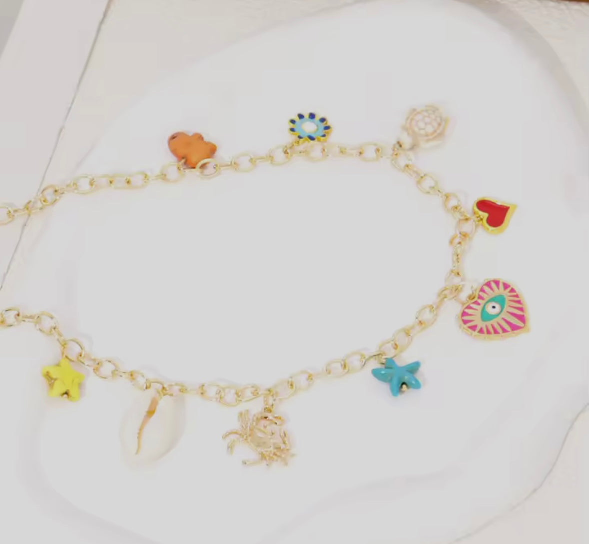 Collier doré en acier inoxydable – pendentifs tendance et colorés