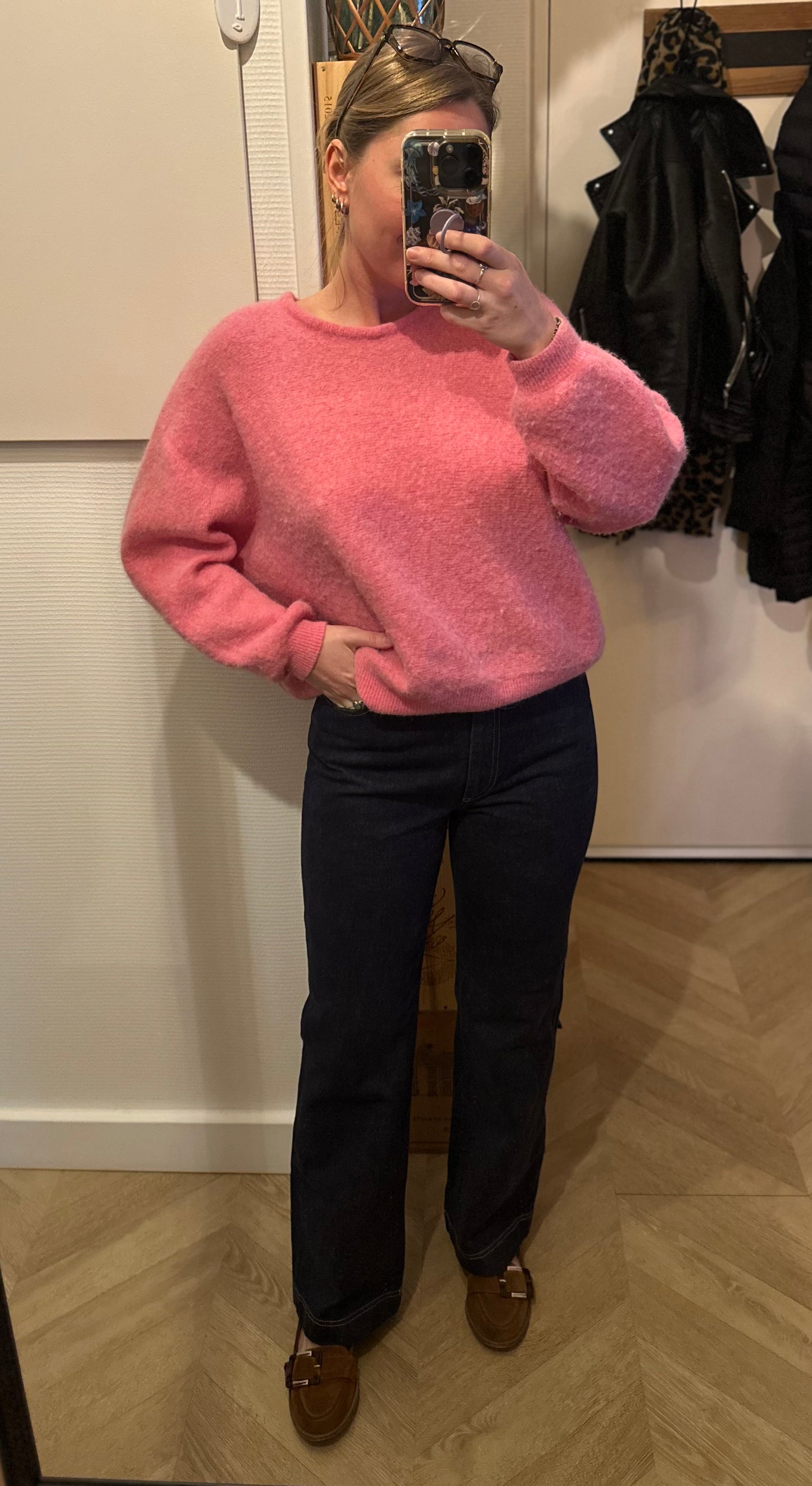 Jean flare denim brut Claudie Pierlot modèle Paolo Court T.36