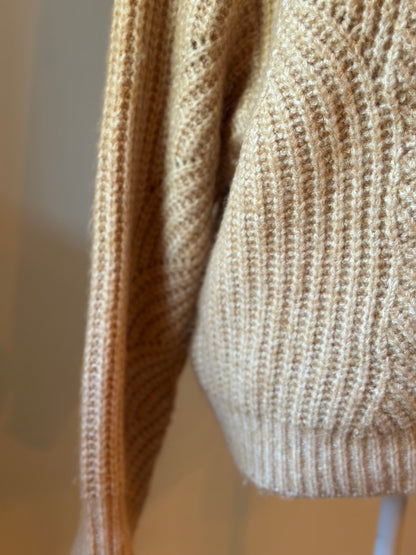 Pull maille torsadée T.36 oversize