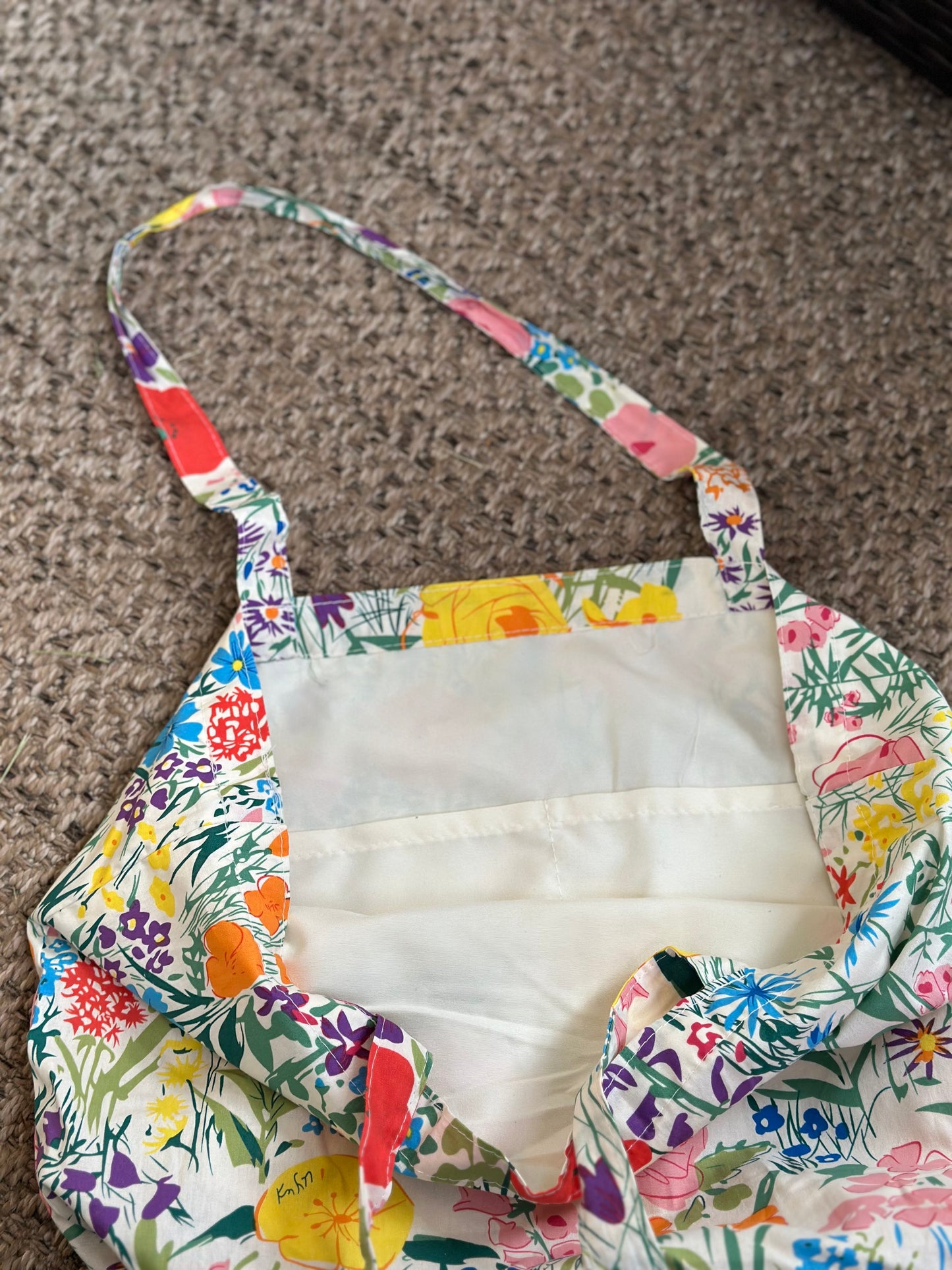 Joli sac cabas à motifs fleuris – Coton doux multicolore