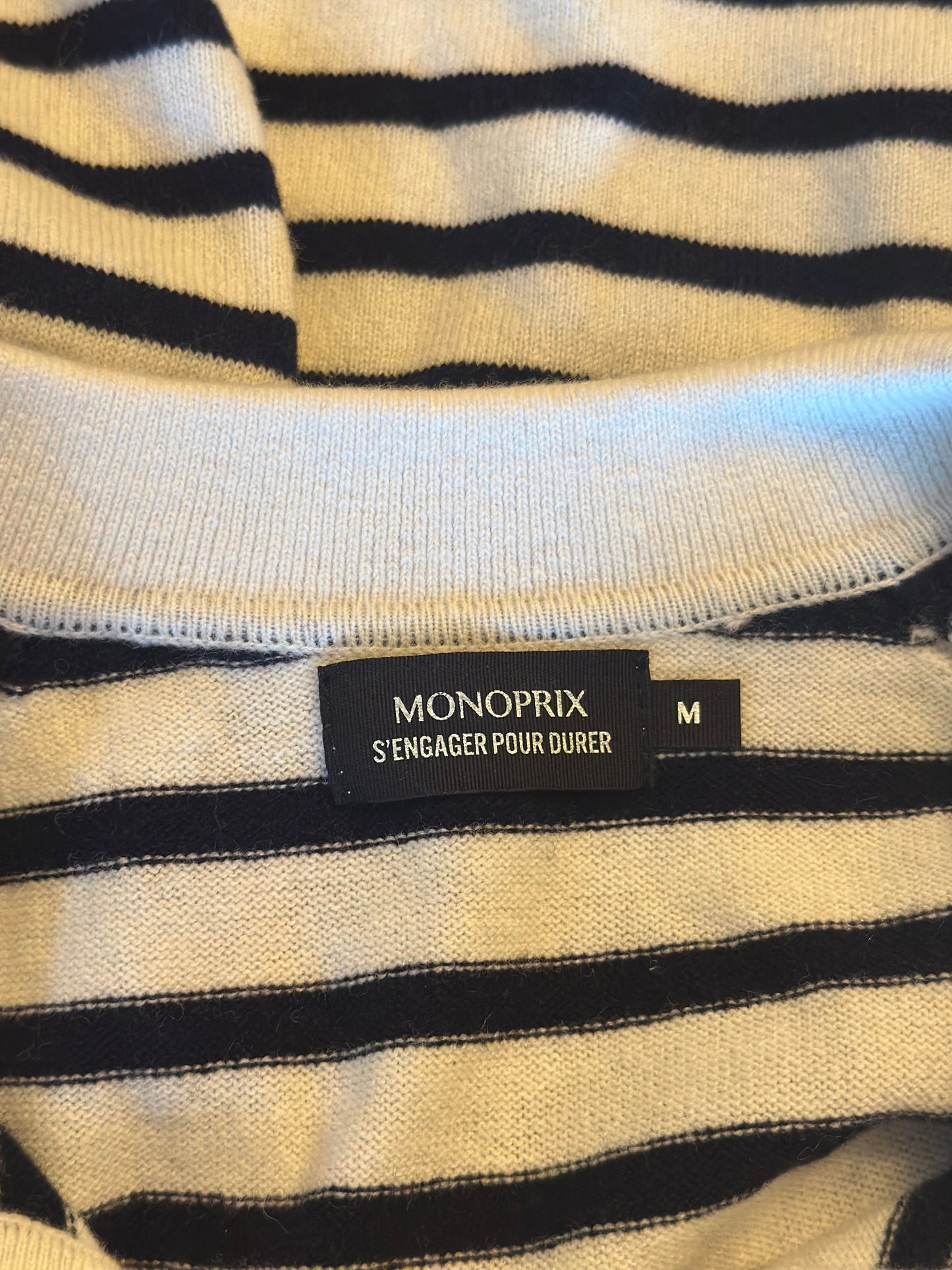 Pull rayé col polo laine T.38