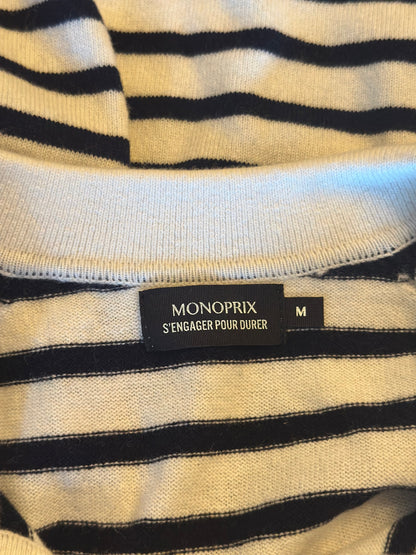 Pull rayé col polo laine T.38