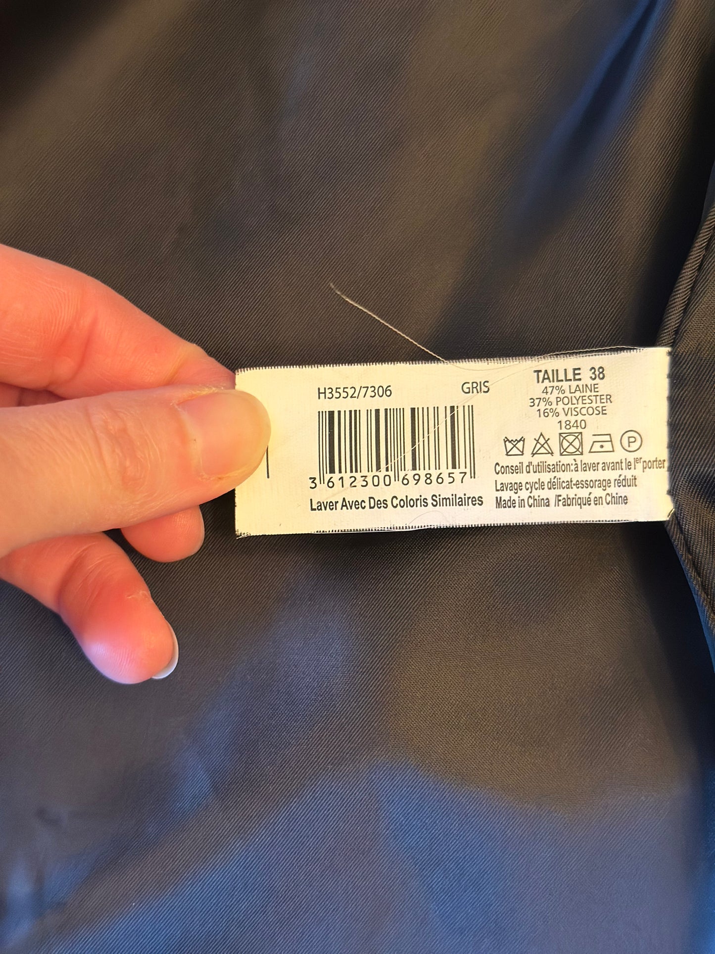 Manteau imprimé léopard laine mélangée T.38