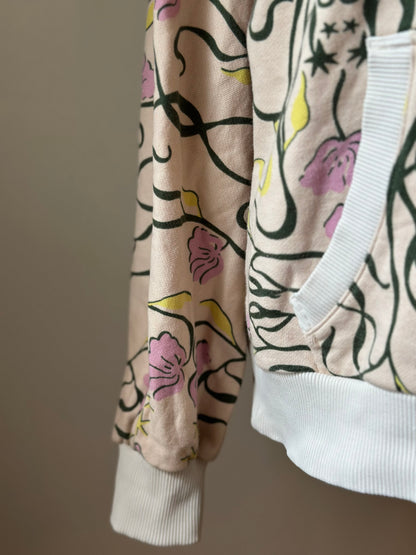 Sweat à capuche imprimé coton bio T.34/36