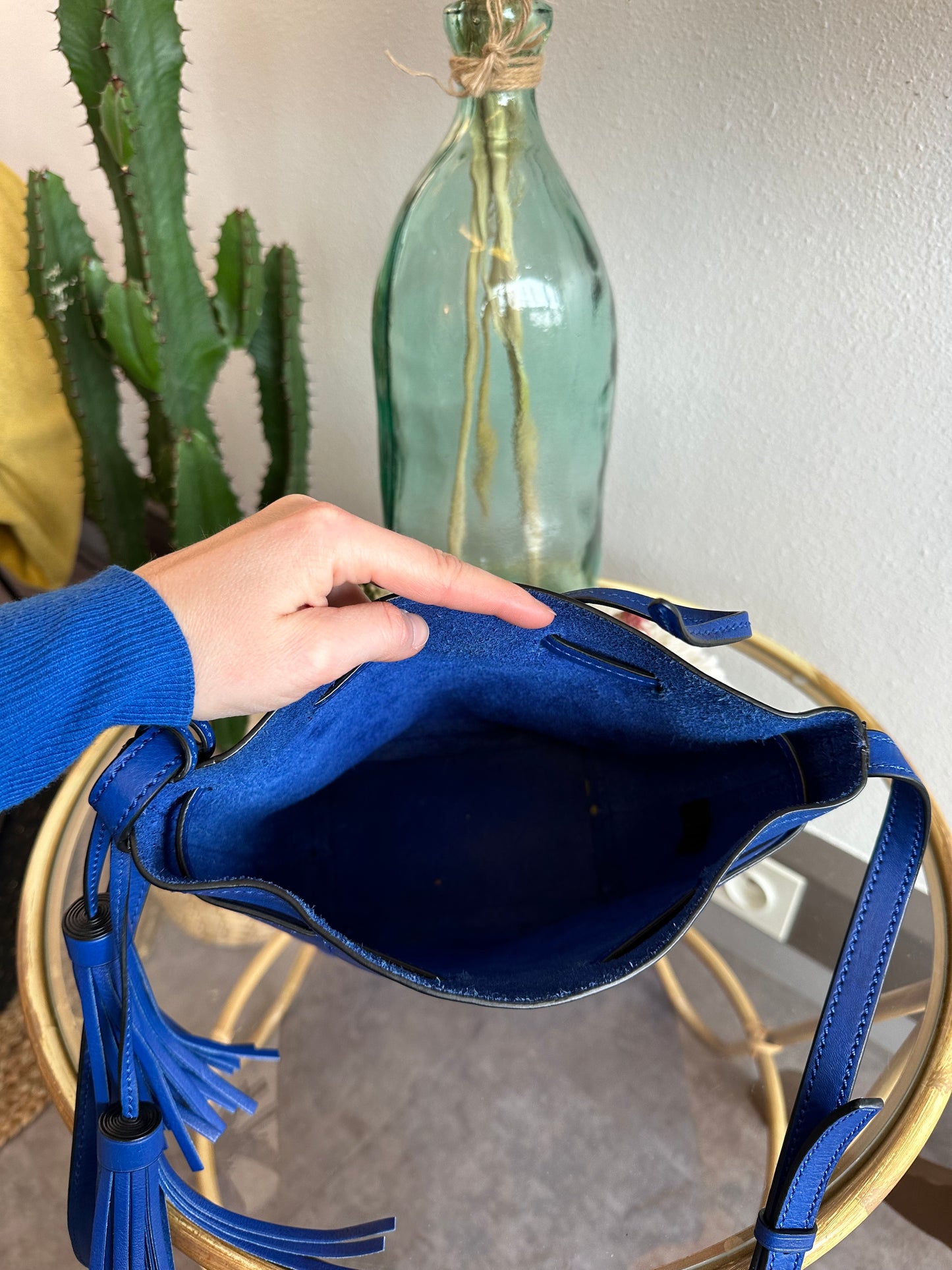 Sac seau en cuir bleu - Polo Ralph Lauren