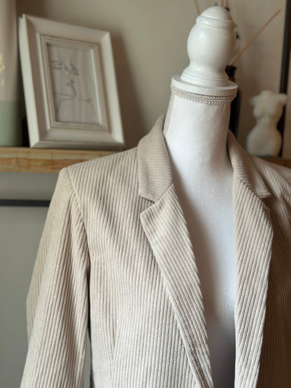 Blazer velours côtelé beige T.38