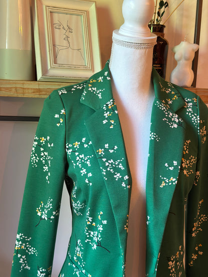 Blazer imprimé fleuri vert T.34 neuf