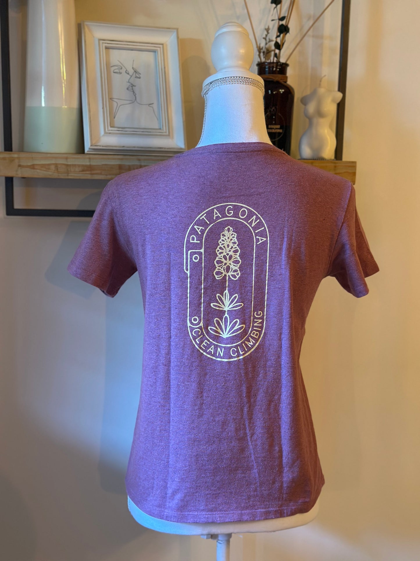 T-shirt imprimé Clean Climb rose chiné T.XS/S