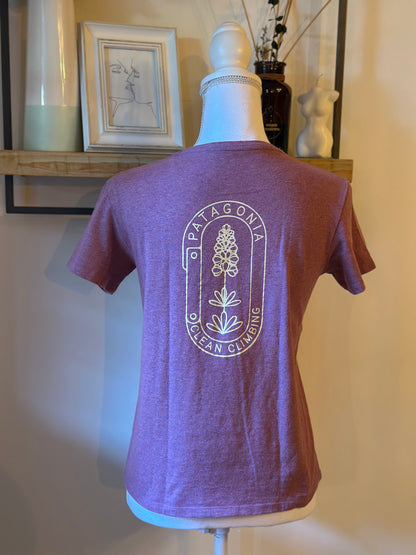 T-shirt imprimé Clean Climb rose chiné T.XS/S