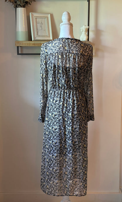 Robe longue imprimé fleuri T.36