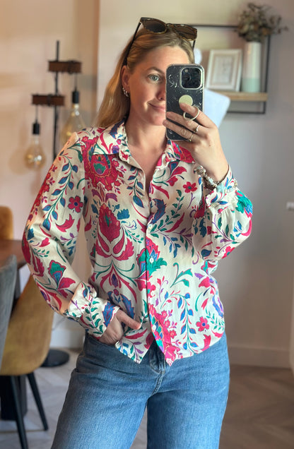 Chemise imprimé floral coloré T.36